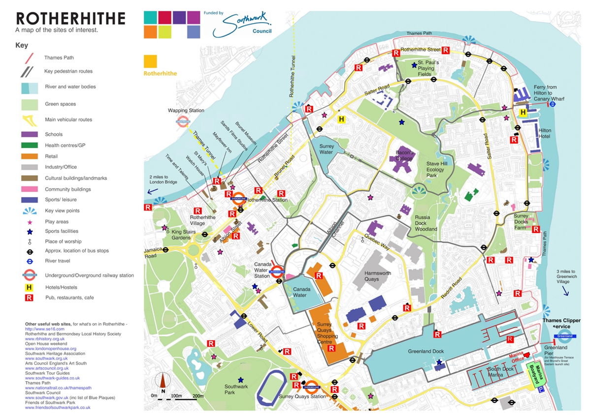 South Dock Marina area map